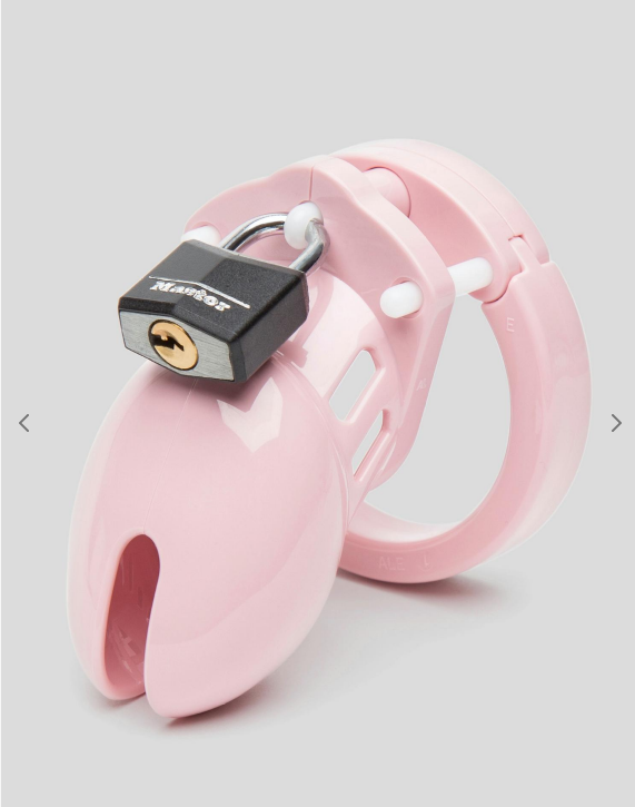 Short Male Pink Chastity Cage Kit